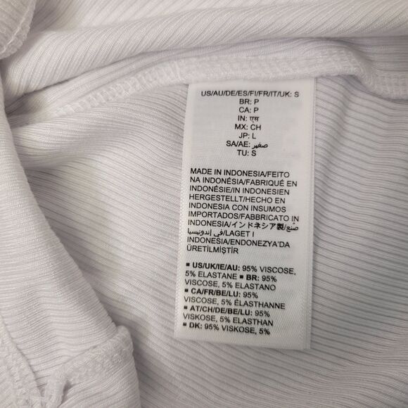 Daily Ritual Women Racerback Tank Top White Fine Rib Racerfront Shirt Small - Picture 5 of 8